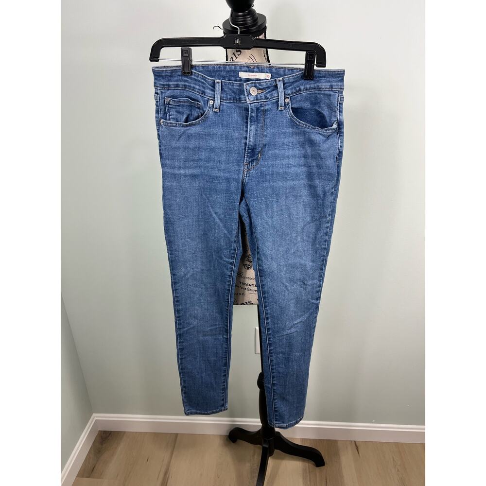 Levi's Mid Rise 711 Skinny Blue Jeans